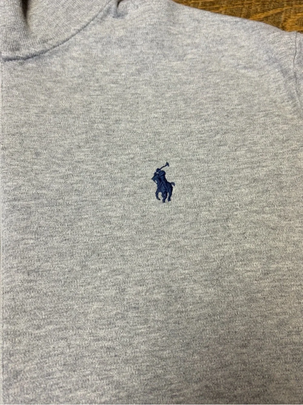 Polo Ralph Lauren Zip Sweatshirt Mens Medium Gray Mock Neck Logo Jacket Casual